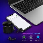 Audifonos inalámbricos IPX7 impermeables, Saimly Bluetooth 5.0 con cancelación de ruido, audífonos estéreo HD inalámbricos, audífonos in-ear de 30 horas de tiempo de reproducción con micrófono integrado, funda de carga portátil - Imagen 4