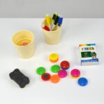 Caballete para niños (pizarra blanca de doble cara, caballete para dibujar para niños y niñas, incluye rotuladores de borrado en seco, imanes, tiza, borrador) - Imagen 5