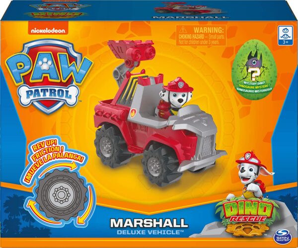 PAW PATROL Juguete de dinosaurio misterioso de la Patrulla Canina, Dino Rescue Marshall - Imagen 7