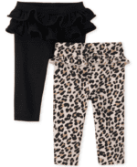 Pantalon Baby Girls Leopard Pants 2-Pack