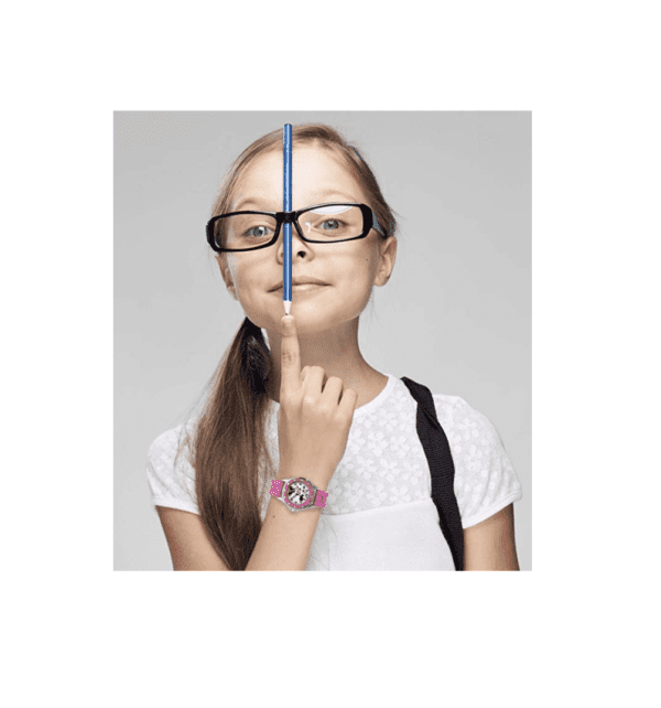 Reloj rosa de Minnie Mouse Disney MN1157  con malla de goma para niños - Imagen 3