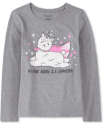 Sueter Girls Glitter Caticorn Graphic Tee
