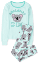 Pijama Girls Koala Snug Fit Cotton Pajamas