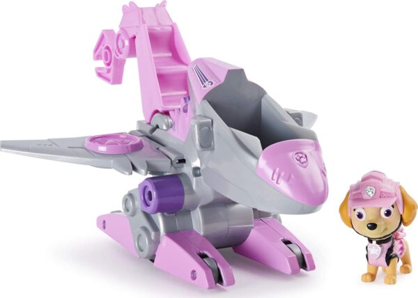 Paw Patrol Figura de dinosaurio misterioso de Paw Patrol, Dino Rescue Skye de lujo Rev Up - Imagen 3