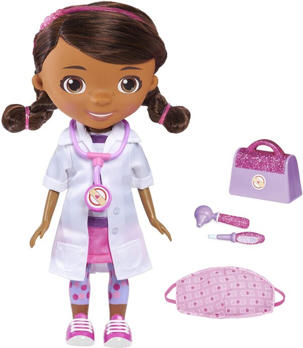 Doc McStuffins Disney Junior - Muñeca para lavar las manos, con máscara y accesorios - Imagen 5