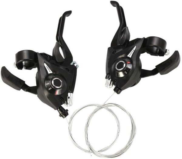 Manillas de freno 2 piezas profesional EF51-7 3x7/8 21/24 velocidad MTB bicicleta izquierda derecha freno palanca - Imagen 6