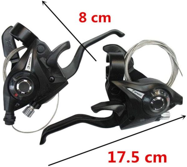 Manillas de freno 2 piezas profesional EF51-7 3x7/8 21/24 velocidad MTB bicicleta izquierda derecha freno palanca - Imagen 4