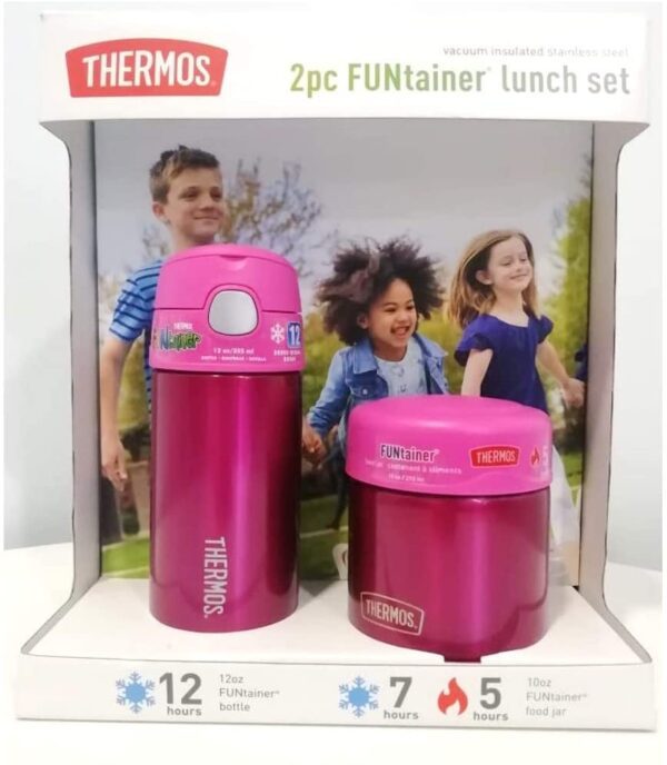 Thermo para alimentos con botella y thermo de comida para niños sin BPA, 2 PC (Azul, Rosa, 2 unidades) - Imagen 7