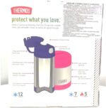 Thermo para alimentos con botella y thermo de comida para niños sin BPA, 2 PC (Azul, Rosa, 2 unidades) - Imagen 5