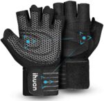 Guantes de entrenamiento para levantamiento de pesas con ventilación para hombres y mujeres, protección completa de la palma de la mano, para levantamiento de pesas, entrenamiento, fitness, colgar, dominadas