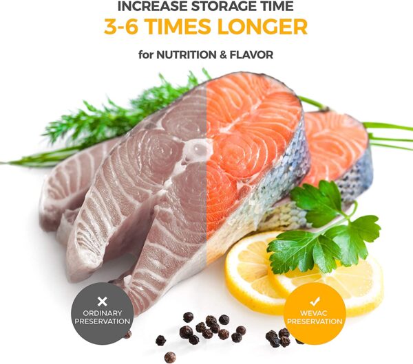 Bolsas selladoras al vacío para congelador, bolsas de almacenamiento de la máquina para ahorrar alimentos, sin BPA, diseño precortado de alta resistencia - Imagen 3