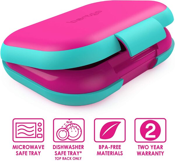 Lonchera Bentgo Kids Chill ; solución para el almuerzo con 4 compartimentos y paquete de hielo extraíble para comidas y aperitivos para llevar, a prueba de fugas, apto para lavavajillas, sin BPA - Imagen 4