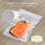 Bolsas selladoras al vacío para congelador, bolsas de almacenamiento de la máquina para ahorrar alimentos, sin BPA, diseño precortado de alta resistencia - Imagen 7