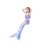 Juego de 5 piezas traje de baño para niñas con cola de sirena para natación, princesa, bikini y traje de baño. - Imagen 4