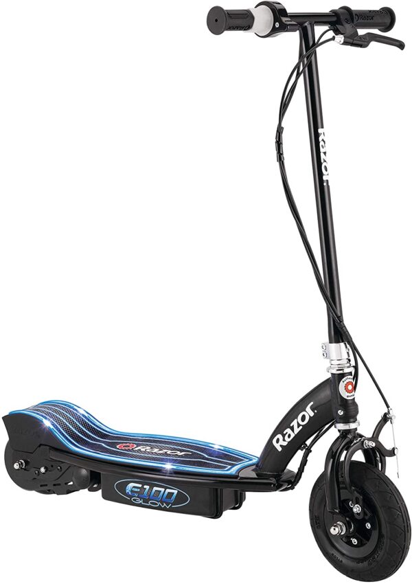Scooter Razor E100 Glow Azul-Negro  – Patinete eléctrico con luz - Imagen 7