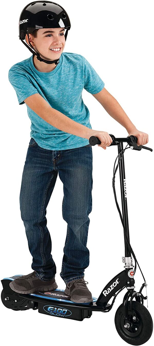 Scooter Razor E100 Glow Azul-Negro  – Patinete eléctrico con luz - Imagen 8