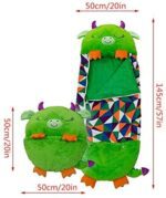 Happy Nappers Pillow & Sleepy Sack- Comfy, Cozy, Compact, Super Soft, Warm, All Season, Sleeping Bag with Pillow- Medium 54” x 20”, White Unicorn - Imagen 3