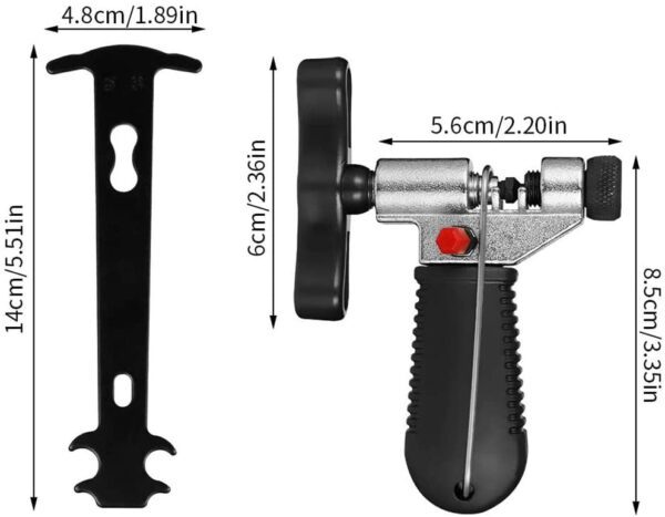 Kit de herramientas de cadena de bicicleta, herramienta de cadena de bicicleta con alicates de enlace de bicicleta, divisor de cadena de bicicleta - Imagen 2