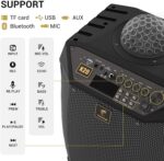 Máquina de karaoke inalámbrica, TONOR Bluetooth PA sistema portátil altavoz de canto con micrófonos inalámbricos duales, bola de discoteca para el hogar karaoke, fiesta, clase y iglesia (K20) - Imagen 2