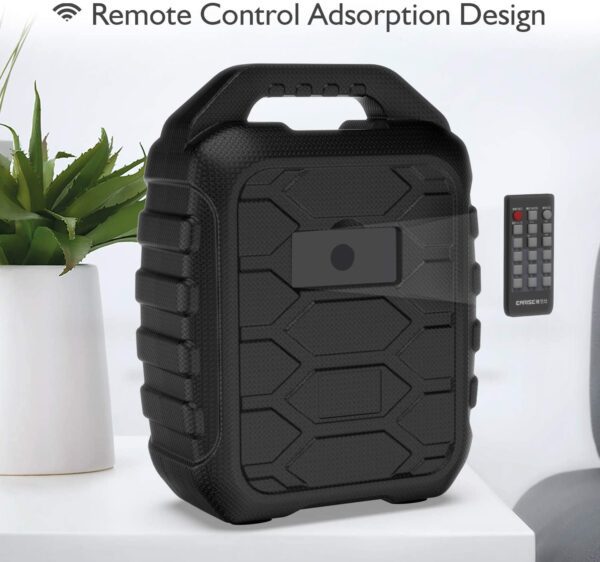 Máquina de karaoke con 2 micrófonos inalámbricos, sistema PA portátil Bluetooth altavoz PA con luces LED, grabación de audio, radio FM, control remoto, compatible con tarjeta TF/USB/AUX - Imagen 2