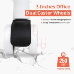 Silla de oficina de NEO Silla de escritorio de computadora para juegos – Cojín ergonómico de espalda media, soporte lumbar, con ruedas, cómodo asiento de carreras de malla azul, ajustable, giratorio, para el hogar, estilo ejecutivo - Imagen 4