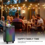 Máquina de karaoke inalámbrica, TONOR Bluetooth PA sistema portátil altavoz de canto con micrófonos inalámbricos duales, bola de discoteca para el hogar karaoke, fiesta, clase y iglesia (K20) - Imagen 7