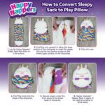 Happy Nappers Pillow & Sleepy Sack- Comfy, Cozy, Compact, Super Soft, Warm, All Season, Sleeping Bag with Pillow- Medium 54” x 20”, White Unicorn - Imagen 5