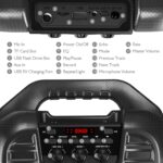 Máquina de karaoke con 2 micrófonos inalámbricos, sistema PA portátil Bluetooth altavoz PA con luces LED, grabación de audio, radio FM, control remoto, compatible con tarjeta TF/USB/AUX - Imagen 7