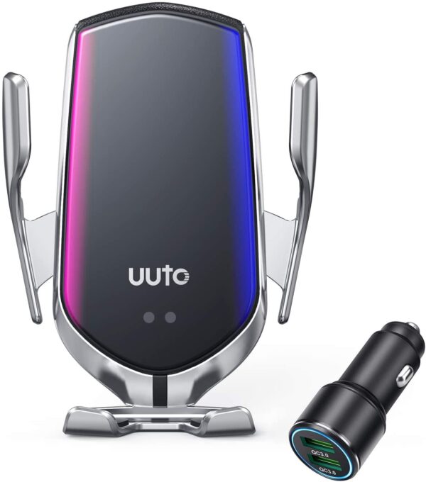 Cargador de coche inalámbrico, 10 W Qi de carga rápida con sujeción automática para el teléfono de ventilación de aire para iPhone 12 Series/11/11 Pro/11Pro Max/XS/XR/X/8/8P, Samsung S20/S10/S9/S8/Note10/Note9 - Imagen 2