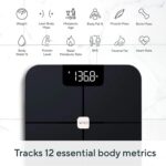 Báscula Wyze, báscula de grasa corporal Bluetooth y composición del peso corporal BMI Smart Scale, pantalla digital, monitor de ritmo cardíaco, rastreador de porcentaje de grasa corporal inalámbrico, analizar con aplicación para smartphone, negro - Imagen 6