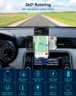 Cargador de coche inalámbrico, 10 W Qi de carga rápida con sujeción automática para el teléfono de ventilación de aire para iPhone 12 Series/11/11 Pro/11Pro Max/XS/XR/X/8/8P, Samsung S20/S10/S9/S8/Note10/Note9 - Imagen 6