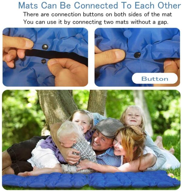 Colchón inflable de aire para acampar, ultraligero y portátil, para dormir al aire libre, senderismo, mochilero, tienda de campaña - Imagen 6