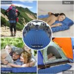 Colchón inflable de aire para acampar, ultraligero y portátil, para dormir al aire libre, senderismo, mochilero, tienda de campaña - Imagen 7