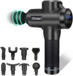 Pistola de masaje para atletas, masaje de percusión de tejido profundo, masajeador de fascia para alivio del dolor.