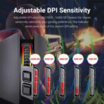 Mouse - Ratón para juegos de PC con retroiluminación Redragon M801 LED RGB MMO 9 botones programables con macro grabación, botón de disparo rápido para Windows Computer Gamer (inalámbrico, negro) - Imagen 2