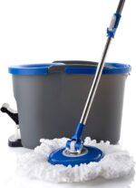 Sistema de limpieza con 3 cabezales de fregona, regular, color azul y gris - Imagen 4