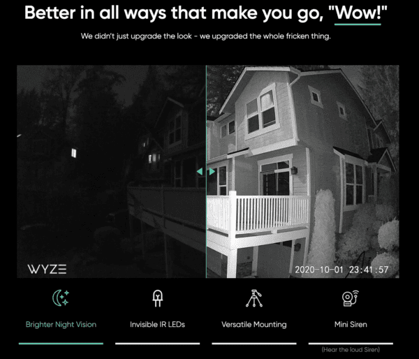 Camara Wyze v3 1080p HD cámara de vídeo interior/exterior con visión nocturna en color, audio de 2 vías, funciona con Alexa & The Google Assistant, e IFTTT - Imagen 8