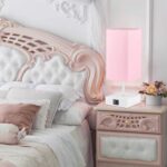 Lámpara de noche con puerto USB, 3 modos de control táctil regulable, lámpara de mesita de noche rosa, lámpara de mesa pequeña moderna para niñas, dormitorio, sala de estar, oficina, bombilla LED incluida (1 paquete) - Imagen 6