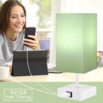 Lámpara de noche con puerto USB, 3 modos de control táctil regulable, lámpara de mesita de noche rosa, lámpara de mesa pequeña moderna para niñas, dormitorio, sala de estar, oficina, bombilla LED incluida (1 paquete) - Imagen 13