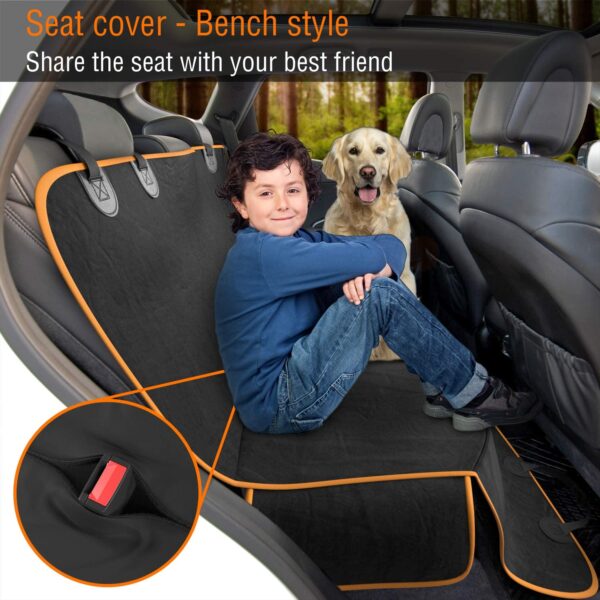 Funda - cobertor - protectora para asiento trasero de perro Active Pets, impermeable, resistente a los arañazos, para perros, protección contra la suciedad y la piel de mascotas, fundas de asiento para coches y SUV - Imagen 8