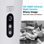 Dispensador - LeeKooLuu Q01 HD 1080P Camera WiFi Smart Feeder 6L Automatic Cat Feeder Automatic Dog Feeder Timer Programmable Voice and Video Recording Enabled App for iPhone and Android Compatible with Alexa - Imagen 3