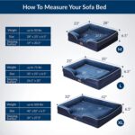 Cama ortopédica para perros medianos – Cama de perro impermeable mediana, sofá de espuma con funda extraíble lavable, forro impermeable y sofá inferior antideslizante, cama para mascotas, azul marino - Imagen 8