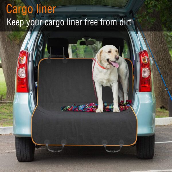 Funda - cobertor - protectora para asiento trasero de perro Active Pets, impermeable, resistente a los arañazos, para perros, protección contra la suciedad y la piel de mascotas, fundas de asiento para coches y SUV - Imagen 6