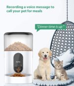 Dispensador - Alimentador automático para gatos, dispensador de comida para perros WiFi con grabadora de voz Control de porciones programable hasta 8 comidas por. - Imagen 2