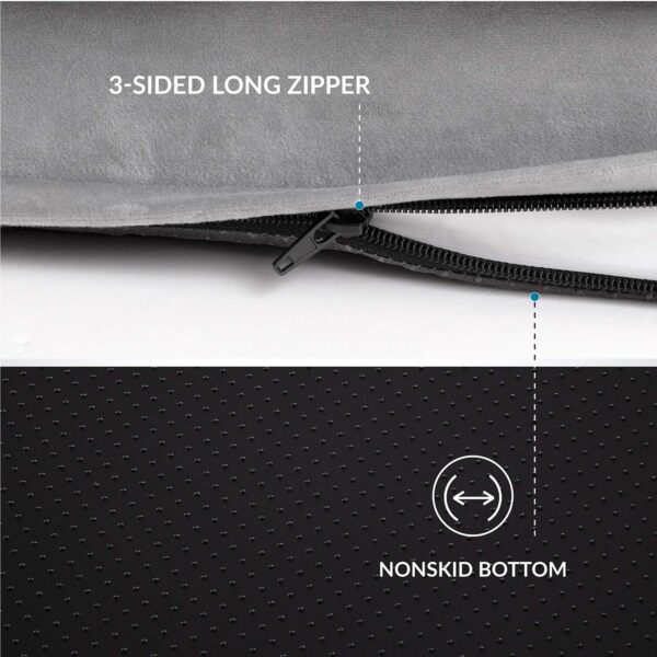 Cama ortopédica para perros medianos – Cama de perro impermeable mediana, sofá de espuma con funda extraíble lavable, forro impermeable y sofá inferior antideslizante, cama para mascotas - Imagen 2