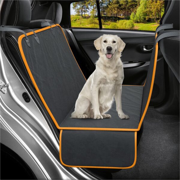 Funda - cobertor - protectora para asiento trasero de perro Active Pets, impermeable, resistente a los arañazos, para perros, protección contra la suciedad y la piel de mascotas, fundas de asiento para coches y SUV - Imagen 4