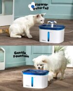 Fuente de agua para mascotas, 2,8 L, dispensador automático de agua para gatos, perros, con bomba inteligente, 2 filtros de repuesto para gatos, perros, múltiples mascotas - Imagen 2