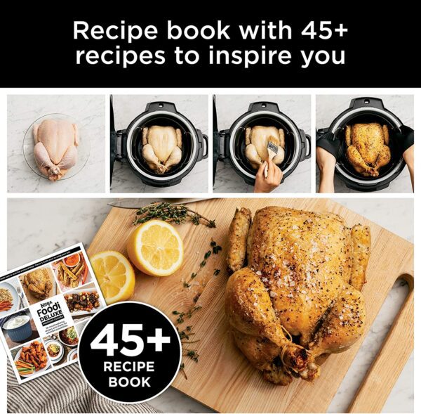 Olla de 5/6.5/8 cuartos de galón Ninja FD401 Foodi - Olla Deluxe XL de acero inoxidable 9 en 1, olla a presión, freidora de aire - Imagen 3