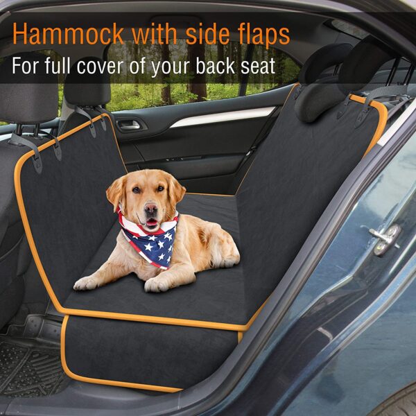 Funda - cobertor - protectora para asiento trasero de perro Active Pets, impermeable, resistente a los arañazos, para perros, protección contra la suciedad y la piel de mascotas, fundas de asiento para coches y SUV - Imagen 2