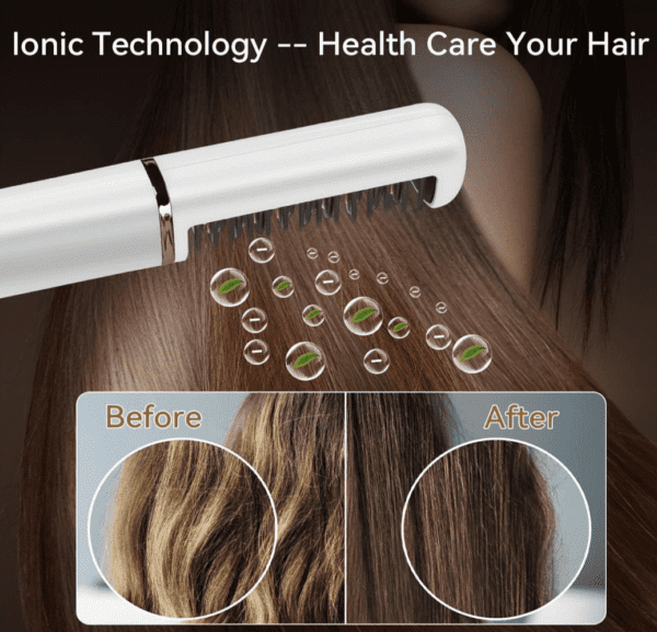 Cepillo alisador de pelo con 3 ajustes de temperatura, apagado automático, cable giratorio 360, plancha de alisado portátil o rizador para el hogar, viajes y salón - Imagen 5